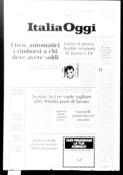 Italia oggi : quotidiano di economia finanza e politica